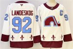 Colorado Avalanche #92 Gabriel Landeskog White 2024-25 With C Patch Stitched Hockey