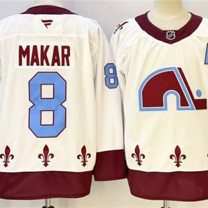 Colorado Avalanche #8 Cale Makar White 2024-25 With A Patch Stitched Jersey