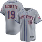 New York Mets #19 Bo Bichette 2026 Gray Limited Stitched Jersey