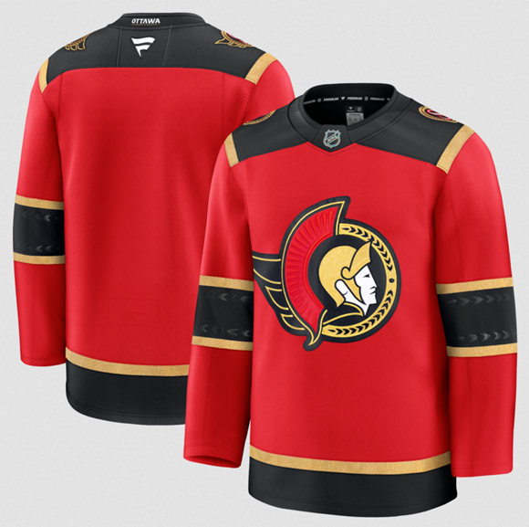 Ottawa Senators Blank Red Alternate Stitched Jersey