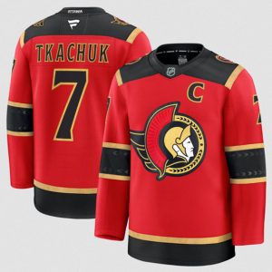 Ottawa Senators #7 Brady Tkachuk Red Alternate With C Patch Stitched Jersey
