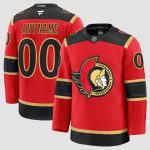 Ottawa Senators Custom Red Alternate Stitched Jersey