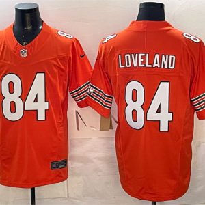 Chicago Bears #84 Colston Loveland Orange 2025 Draft F.U.S.E. Vapor Untouchable Limited Stitched Jersey