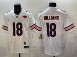 Chicago Bears #18 Caleb Williams White F.U.S.E. With Illinois and VMH Patch Stitched Jersey