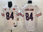 Chicago Bears #84 Colston Loveland White F.U.S.E. 2025 NFC North Champions VMH Patch Vapor Untouchable Limited Stitched Jersey