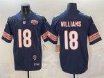 Chicago Bears #18 Caleb Williams Navy F.U.S.E. 2025 NFC North Division Champions Illinois Patch Stitched Jersey