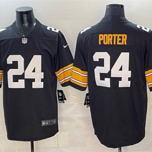 Pittsburgh Steelers #24 Joey Porter Jr. Black Vapor Untouchable Limited Stitched Jersey