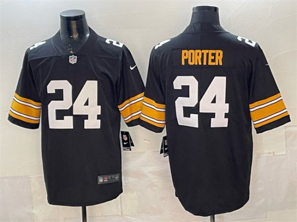 Pittsburgh Steelers #24 Joey Porter Jr. Black Vapor Untouchable Limited Stitched Jersey