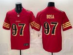 San Francisco 49ers #97 Nick Bosa Red Gold 2025 F.U.S.E. ¡°Rivalries¡± Vapor Limited Stitched Jersey