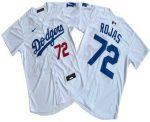 Los Angeles Dodgers #72 Miguel Rojas White Limited Stitched Jersey
