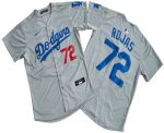 Los Angeles Dodgers #72 Miguel Rojas Grey Limited Stitched Jersey