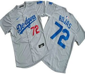 Los Angeles Dodgers #72 Miguel Rojas Grey Limited Stitched Jersey