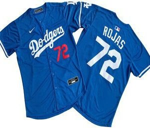 Los Angeles Dodgers #72 Miguel Rojas Blue Limited Stitched Jersey