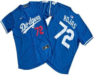 Los Angeles Dodgers #72 Miguel Rojas Blue Limited Stitched Jersey