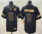 Seattle Seahawks #11 Jaxon Smith-Njigba Black Gold 2025 FUSE 50th Season Patch Limited Stitched Jersey