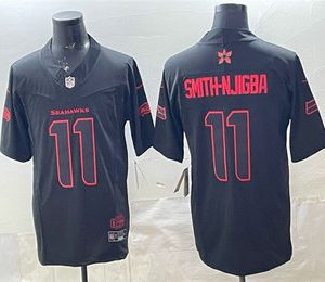 Seattle Seahawks #11 Jaxon Smith-Njigba Limited Black Stranger Things Stuck In The Upside Down Jersey
