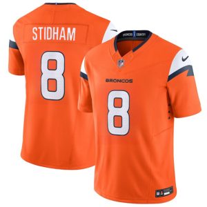 Denver Broncos #8 Jarrett Stidham Orange 2025 F.U.S.E. Vapor Limited Stitched Jersey