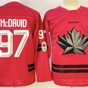Canada #97 Connor McDavid Red With A Patch Stitched Jersey