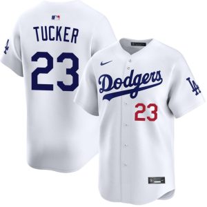 Los Angeles Dodgers #23 Kyle Tucker White 2026 Home Limited Stitched Jersey