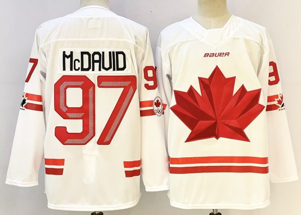 Canada #97 Connor McDavid White Stitched Jersey