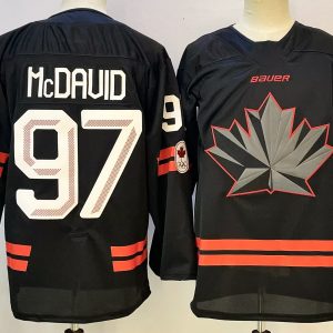 Canada #97 Connor McDavid Black Stitched Jersey
