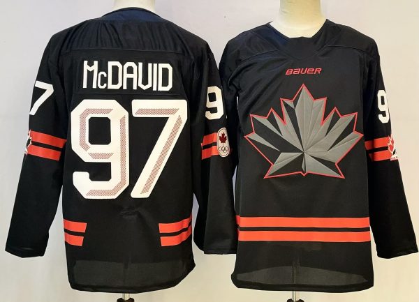 Canada #97 Connor McDavid Black Stitched Jersey
