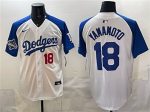 Los Angeles Dodgers #18 Yoshinobu Yamamoto White Royal 2025 World Series Limited Stitched Jersey