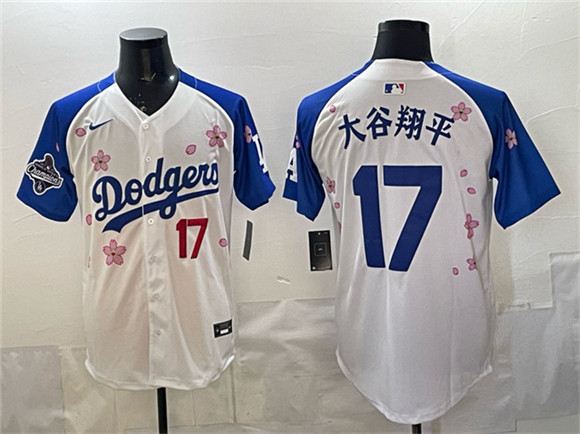 Los Angeles Dodgers #17 ´ó¹ÈÏèÆ½ White Royal 2025 World Series Champions Patch Tokyo Series Limited Stitched Jersey