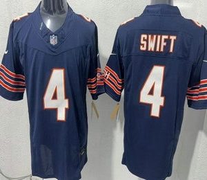 Chicago Bears #4 D'Andre Swift Limited Navy FUSE Vapor Jersey