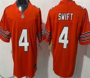 Chicago Bears #4 D'Andre Swift Limited Orange FUSE Vapor Jersey