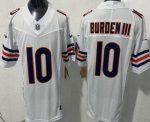 Chicago Bears #10 Luther Burden III Limited White FUSE Vapor Jersey