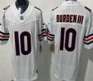 Chicago Bears #10 Luther Burden III Limited White FUSE Vapor Jersey