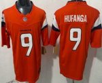 Denver Broncos #9 Talanoa Hufanga Limited Orange FUSE Vapor Jersey