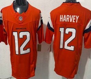Denver Broncos #12 Rj Harvey Limited Orange FUSE Vapor Jersey