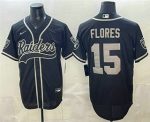 Las Vegas Raiders #15 Tom Flores Black Cool Base Stitched Jersey