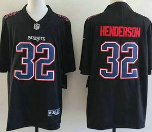 New England Patriots #32 TreVeyon Henderson Limited Black Fashion Vapor Jersey