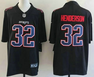 New England Patriots #32 TreVeyon Henderson Limited Black Fashion Vapor Jersey