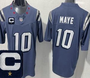 New England Patriots #10 Drake Maye Limited Gray Rivalries Captain Patch FUSE Vapor Jersey