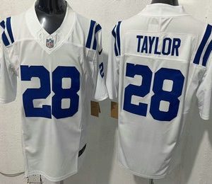 Indianapolis Colts #28 Jonathan Taylor Limited White FUSE Vapor Jersey