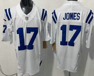 Indianapolis Colts #17 Daniel Jones Limited White FUSE Vapor Jersey