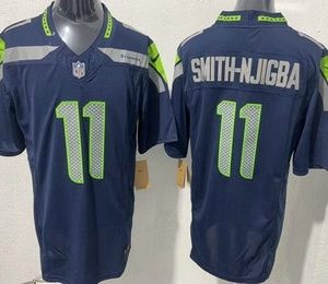 Seattle Seahawks #11 Jaxon Smith Njigba Limited Navy FUSE Vapor Jersey
