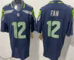 Seattle Seahawks #12 Fan Limited Navy FUSE Vapor Jersey