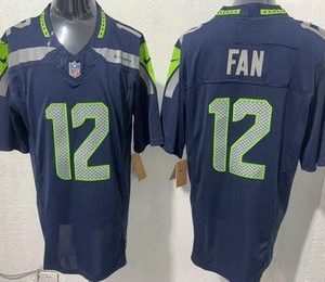 Seattle Seahawks #12 Fan Limited Navy FUSE Vapor Jersey