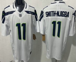 Seattle Seahawks #11 Jaxon Smith Njigba Limited White FUSE Vapor Jersey