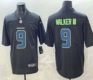 Seattle Seahawks #9 Kenneth Walker III Limited Navy FUSE Vapor Jersey