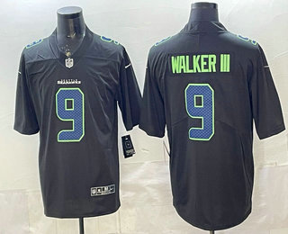 Seattle Seahawks #9 Kenneth Walker III Limited Navy FUSE Vapor Jersey