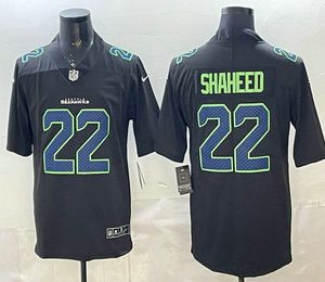 Seattle Seahawks #22 Rashid Shaheed Limited Black Fashion Vapor Jersey