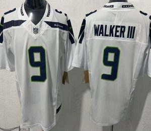 Seattle Seahawks #9 Kenneth Walker III Limited White FUSE Vapor Jersey
