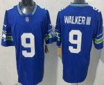 Seattle Seahawks #9 Kenneth Walker III Limited Blue FUSE Vapor Jersey