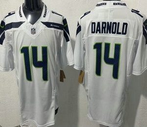 Seattle Seahawks #14 Sam Darnold Limited White FUSE Vapor Jersey